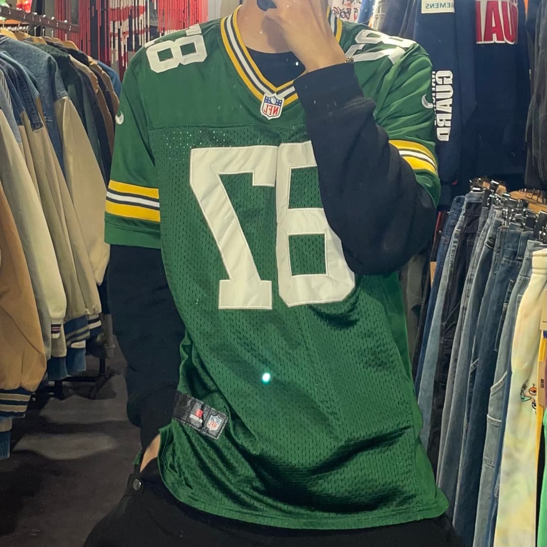 [IM] NFL X NIKE 그린 No.87 NELSON 반팔져지 상품이미지1