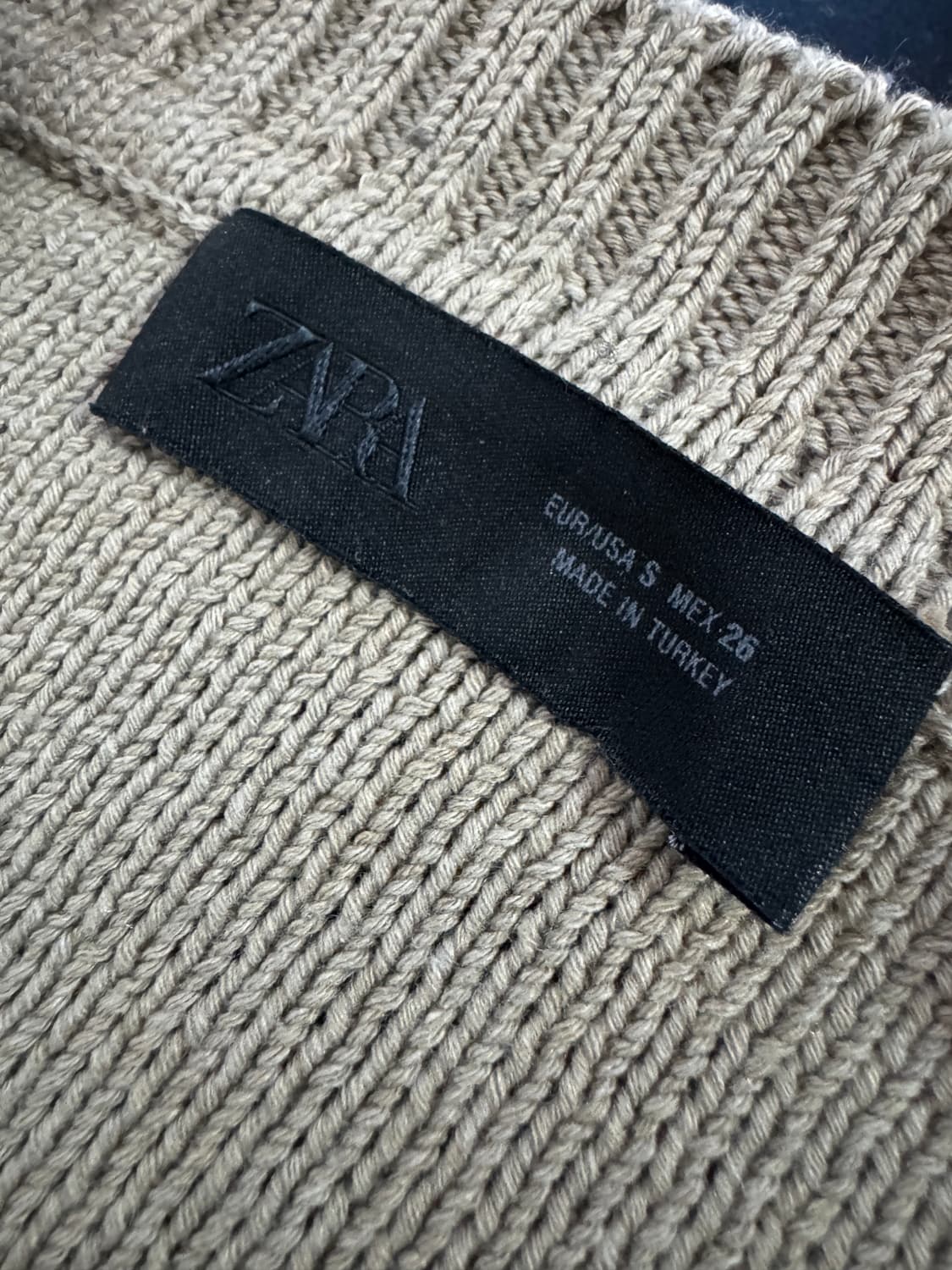 자라 ZARA 빅 사이즈 미니멀 헤비 코튼 니트 2XL 상품이미지3