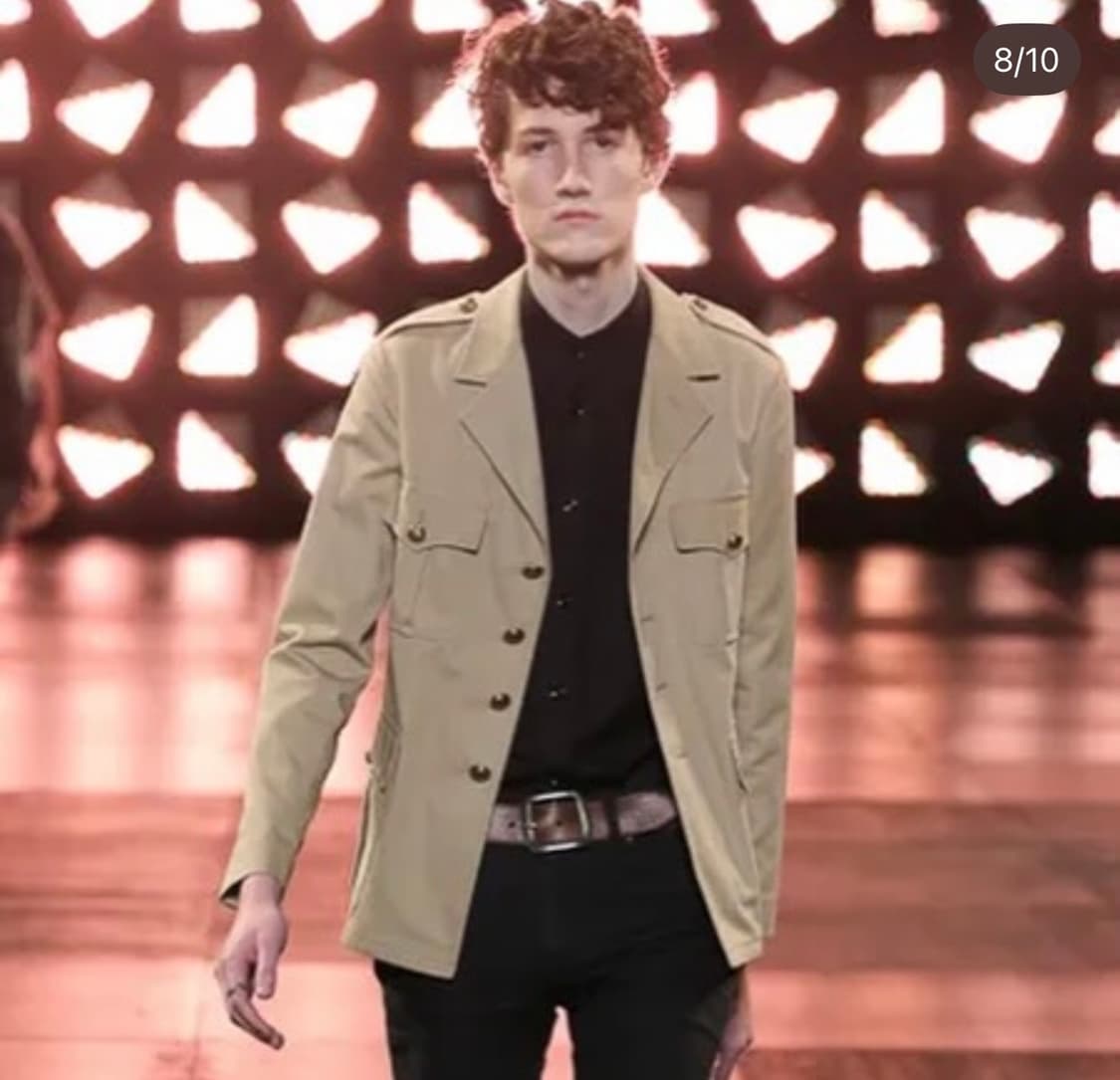 생로랑 - 90s 리넨 밀리터리 자켓 상품이미지8