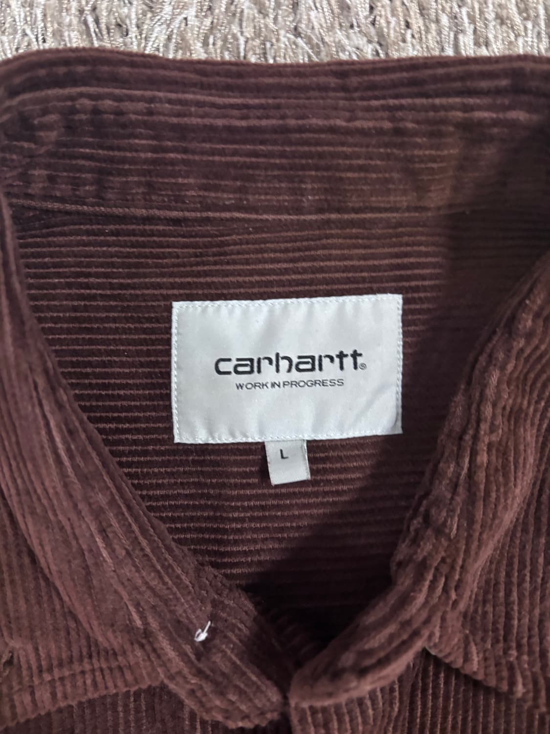 칼하트 WIP 브라운 코듀로이 셔츠 L 상품이미지3