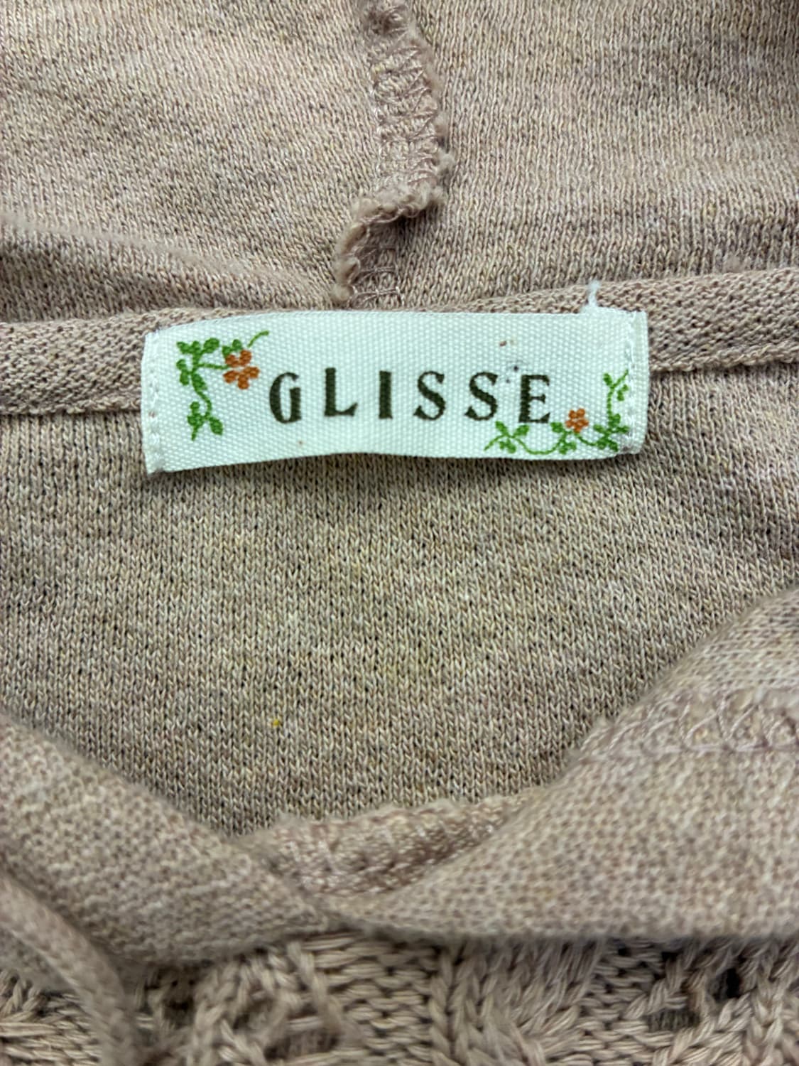 L)Glisse 빈티지 여성 펀칭 디테일 후드 반팔 티셔츠 상품이미지5