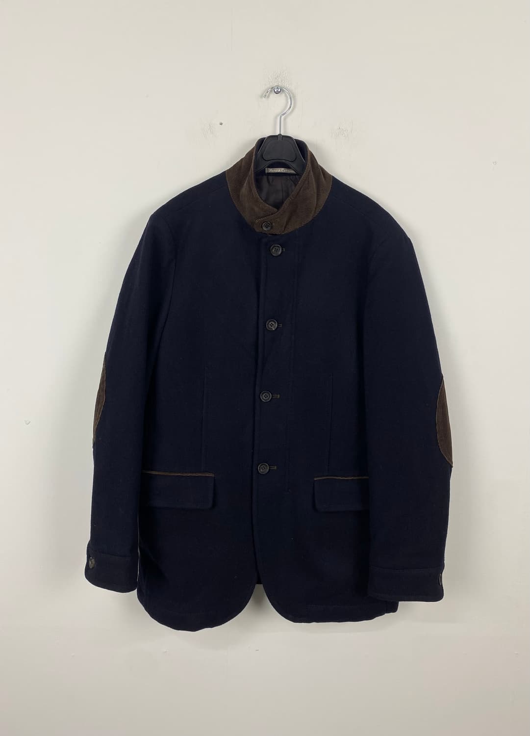 헨리코튼 엘보 패치 울 누빔 자켓 블레이져 M 상품이미지1