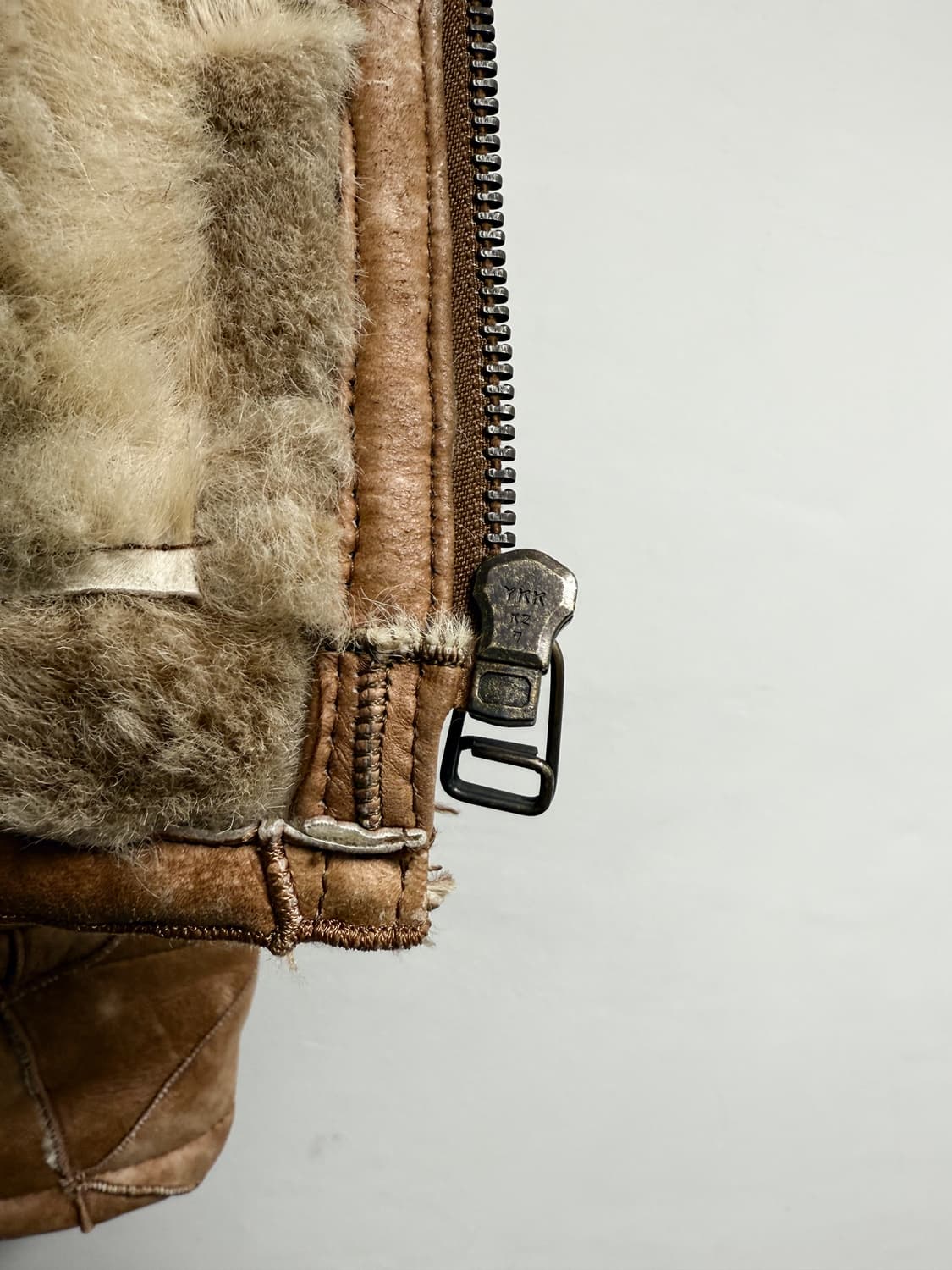 Vintage Sheepskin Patchwork Jacket 상품이미지9