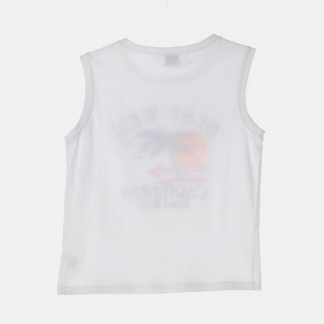 화이트 트로피컬 야자수 프린팅 민소매 티 95 상품이미지2