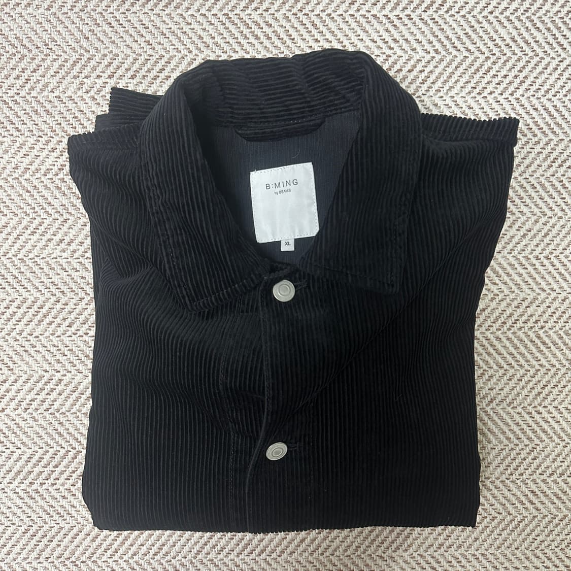 BEAMS Cordroy shirt jacket work black xl 상품이미지3
