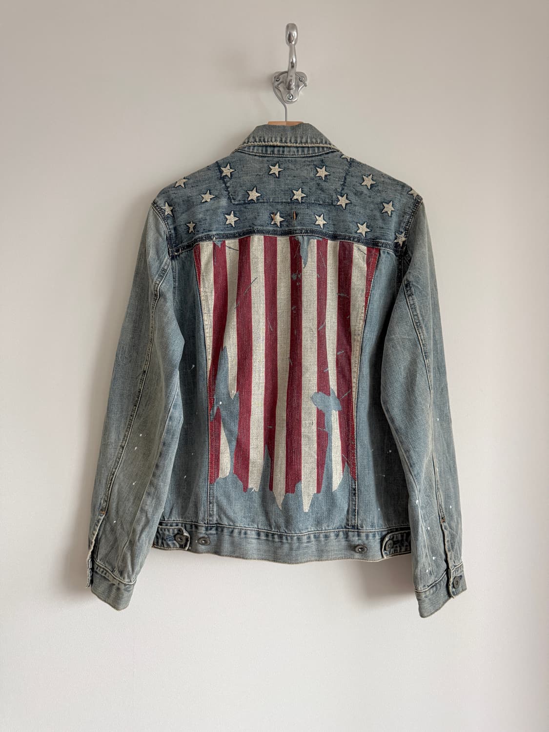 Pre owned 성조기 데님 자켓(뒷판 성조기 프린트) 상품이미지5
