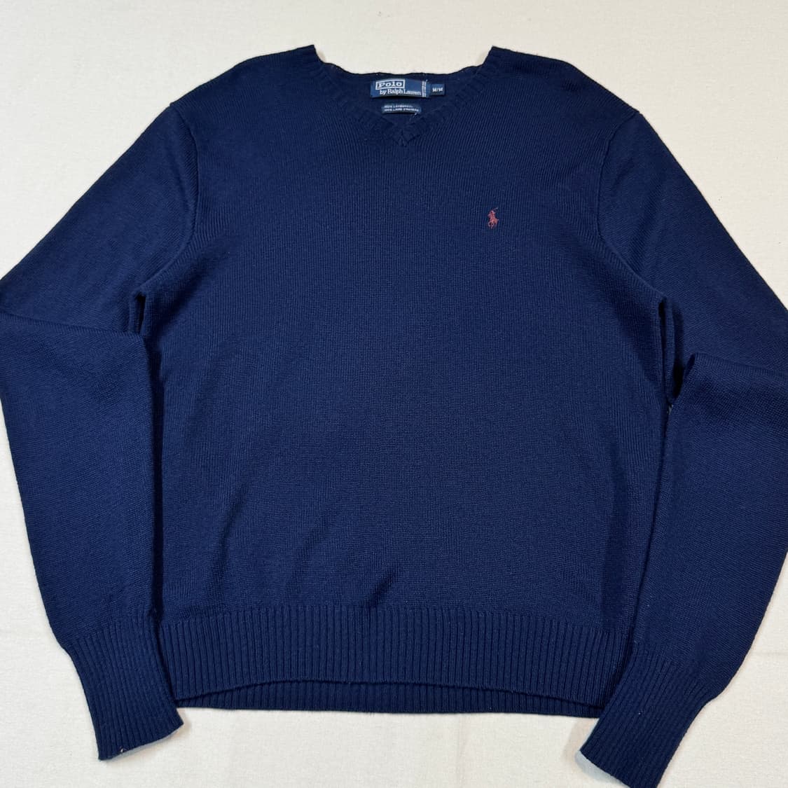 M) 폴로 랄프로렌 램스울 브이넥 니트 네이비 상품이미지2