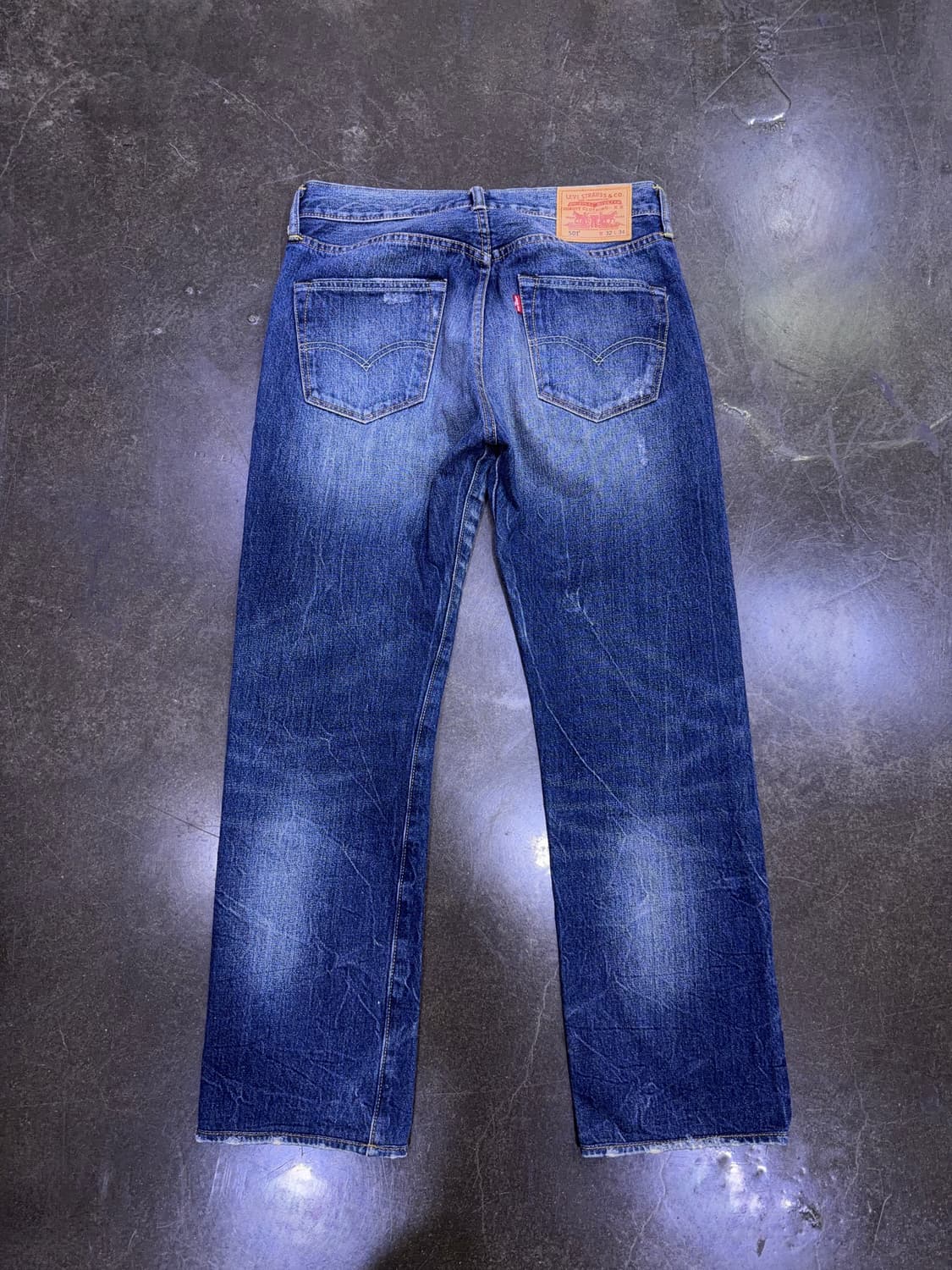 리바이스 501 레귤러핏 데님팬츠 청바지 빈티지 워싱 32 상품이미지2