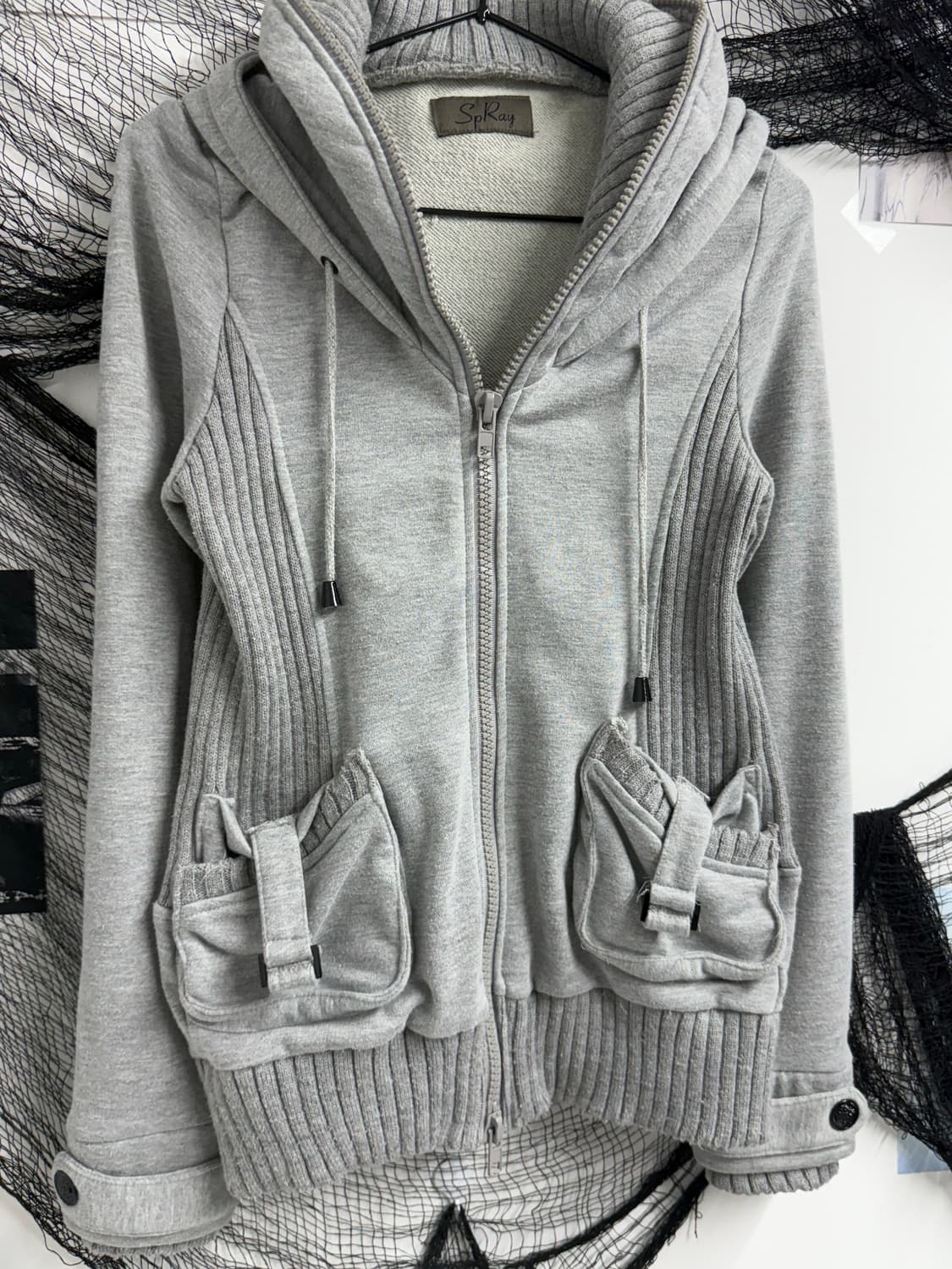 00s pinterest mood double collar hood 상품이미지2