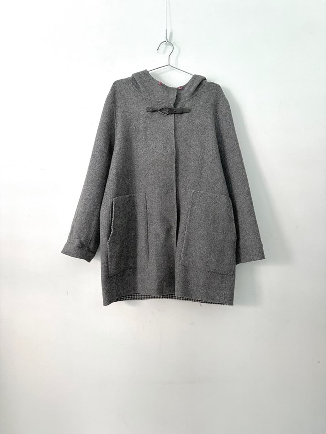 Hound check reversible hoody coat / grey 상품이미지2