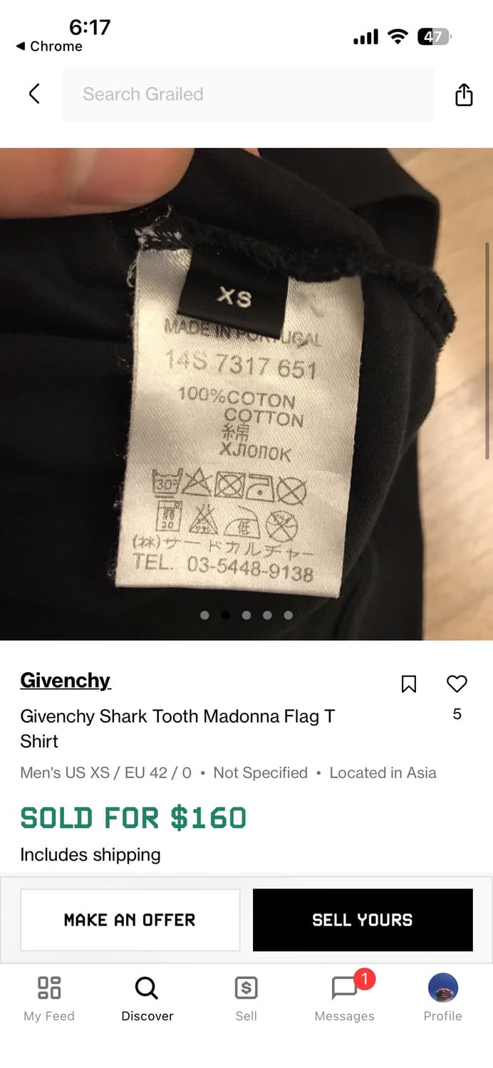Givenchy 14SS Shark USA Flag Madonna TS 상품이미지7