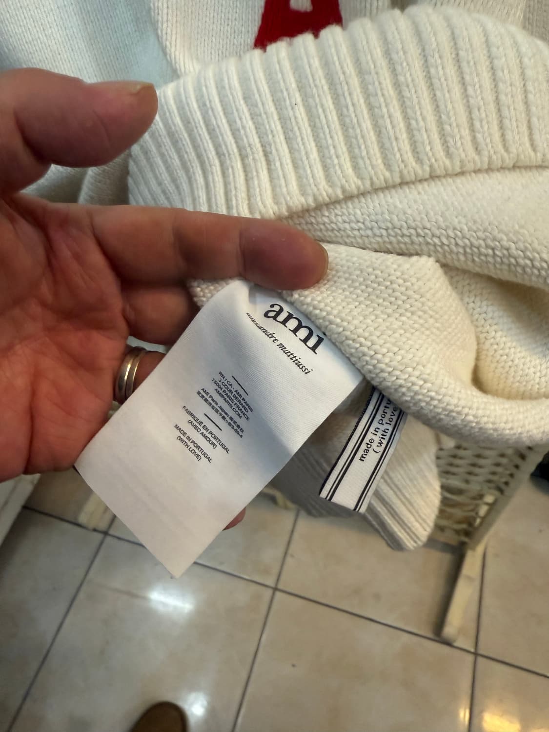 95/20fw 정품 아미 빅로고 니트 팝니다 상품이미지5