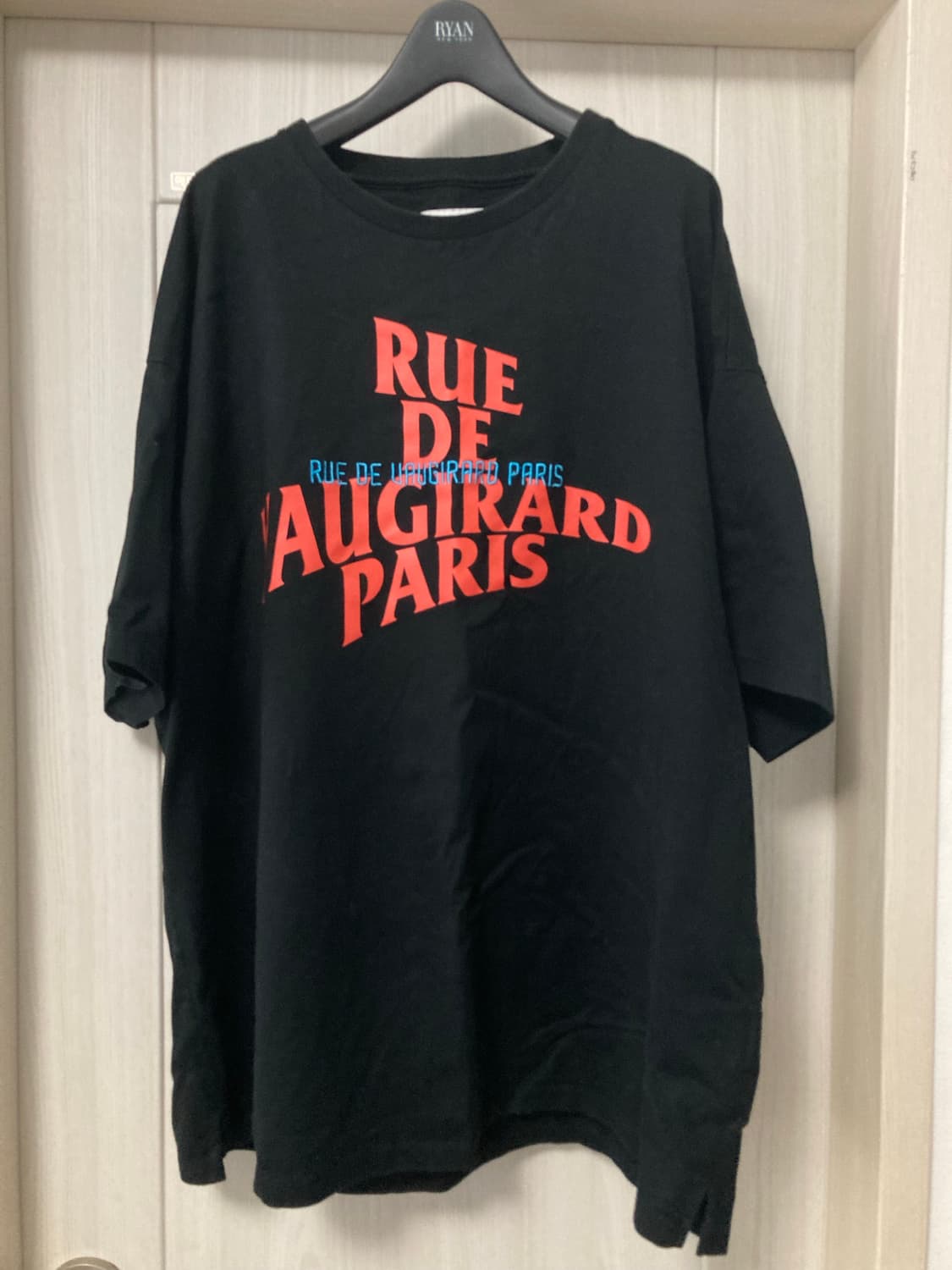 우영미 파리 레터링 반팔 블랙 48 상품이미지1