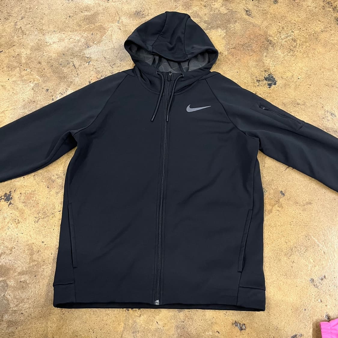 [정품/XL] 나이키 블랙 후드 집업 트레이닝 자켓 b18 상품이미지3