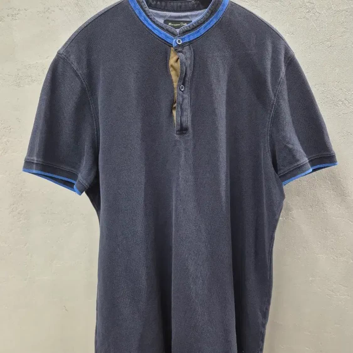 Massimo Dutti 네이비 헨리넥 반팔 XL 상품이미지2