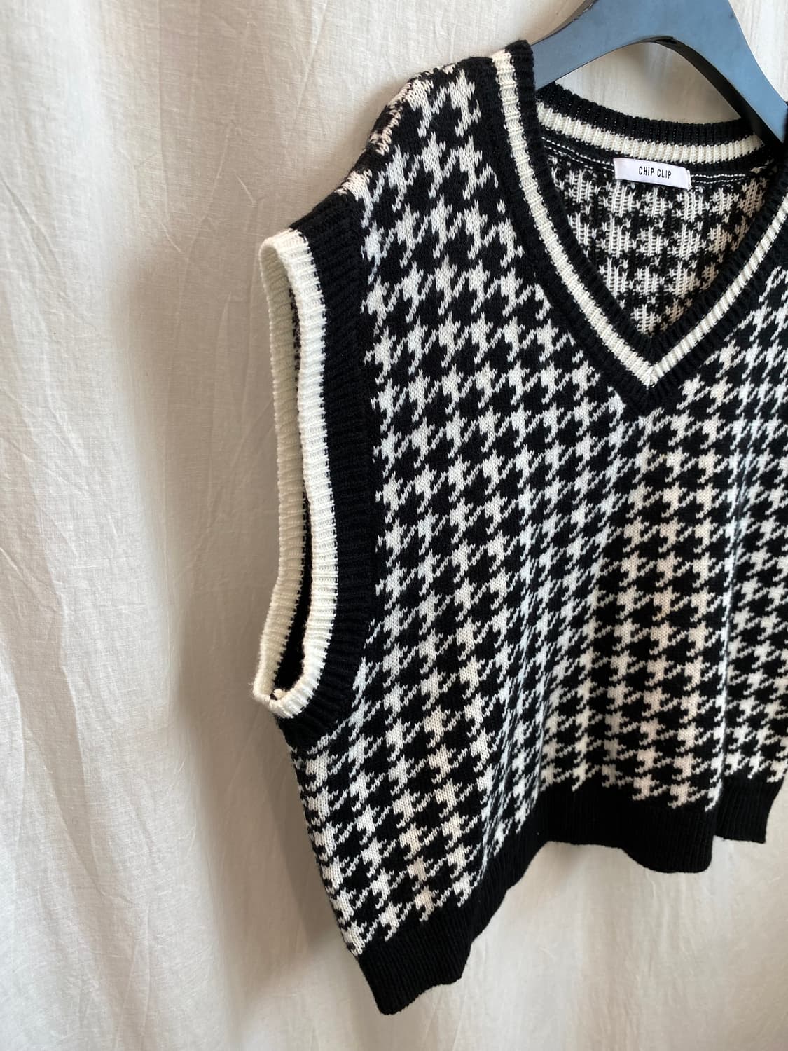 CHIP CLIP 하운드투스 니트 베스트(M) 상품이미지4