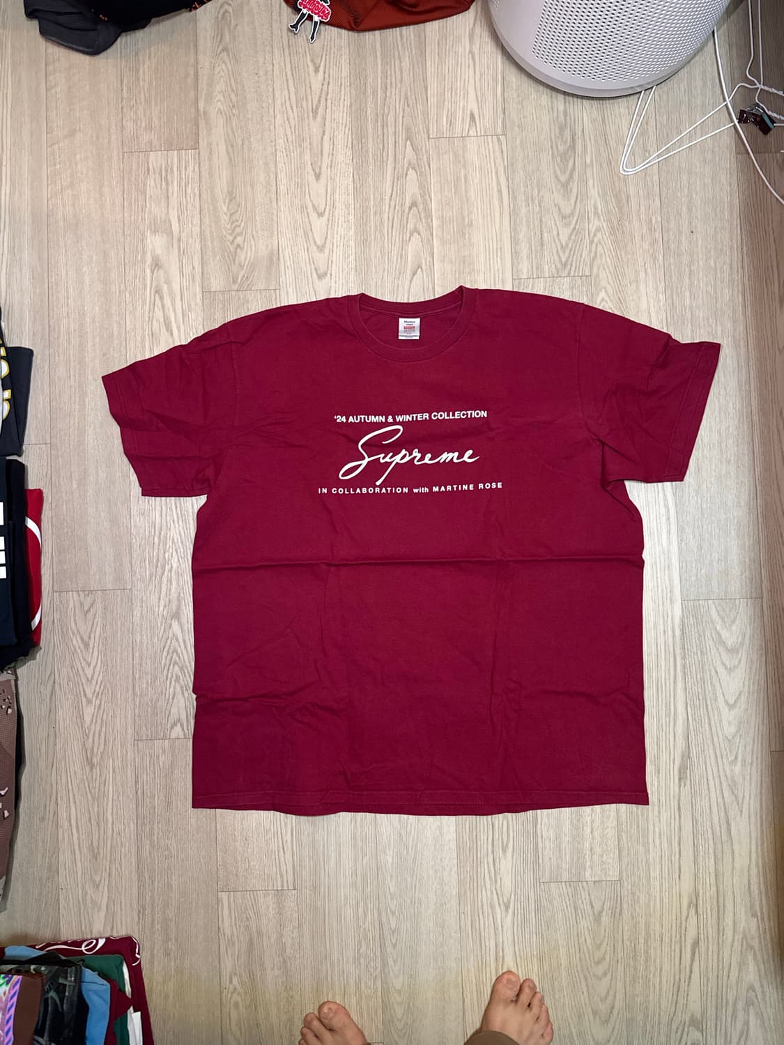 슈프림 마틴로즈 티셔츠 카디널 24FW 상품이미지1
