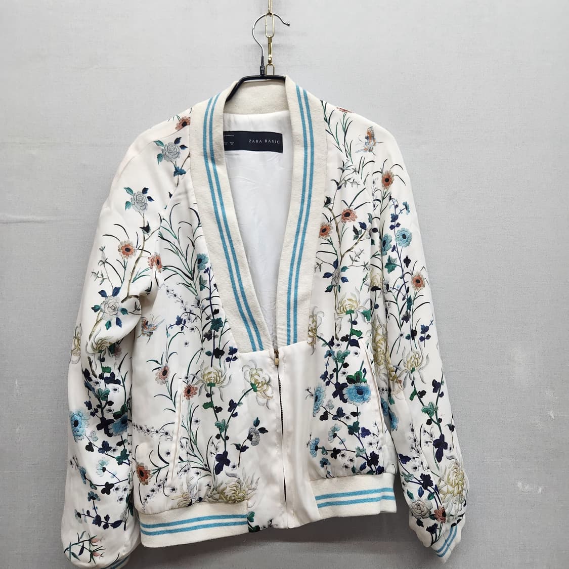 자라 봉황 자수/플라워 패턴 스카잔 자켓 XS(M) 상품이미지2