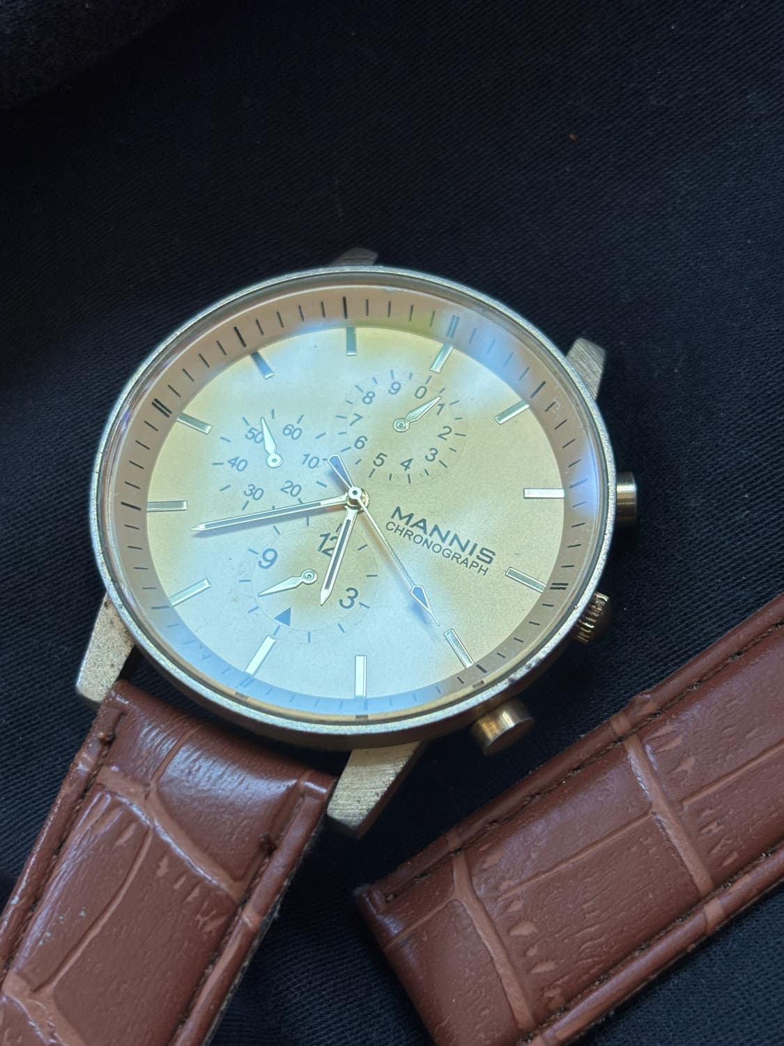 vintage mannis leather band watch 상품이미지2