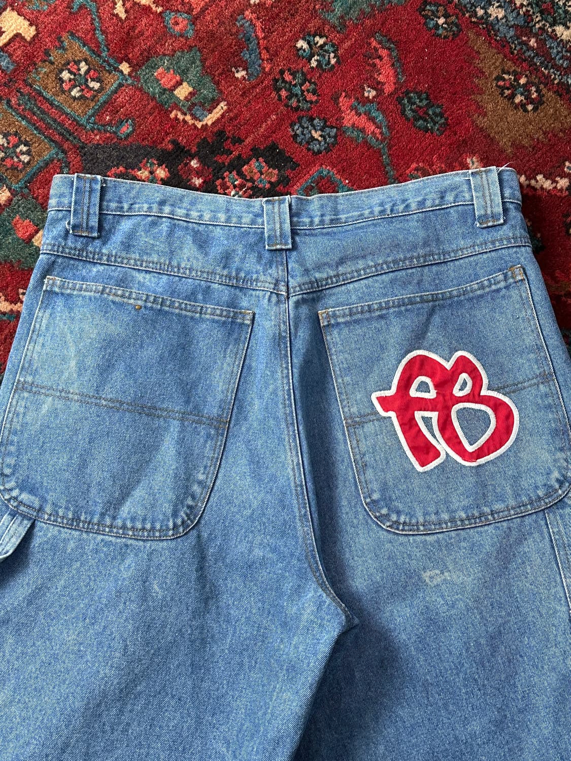 00's FUBU 푸부 데님 배기 쇼츠 버뮤다 카펜터 팬츠 상품이미지5