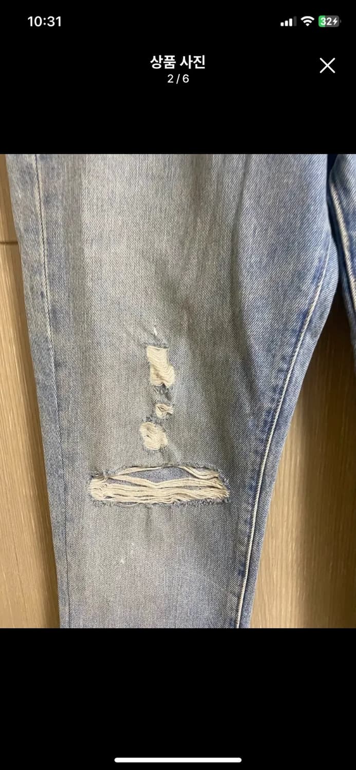 [LEVIS] 리바이스 511 워싱 데미지 데님 34사이즈 상품이미지2