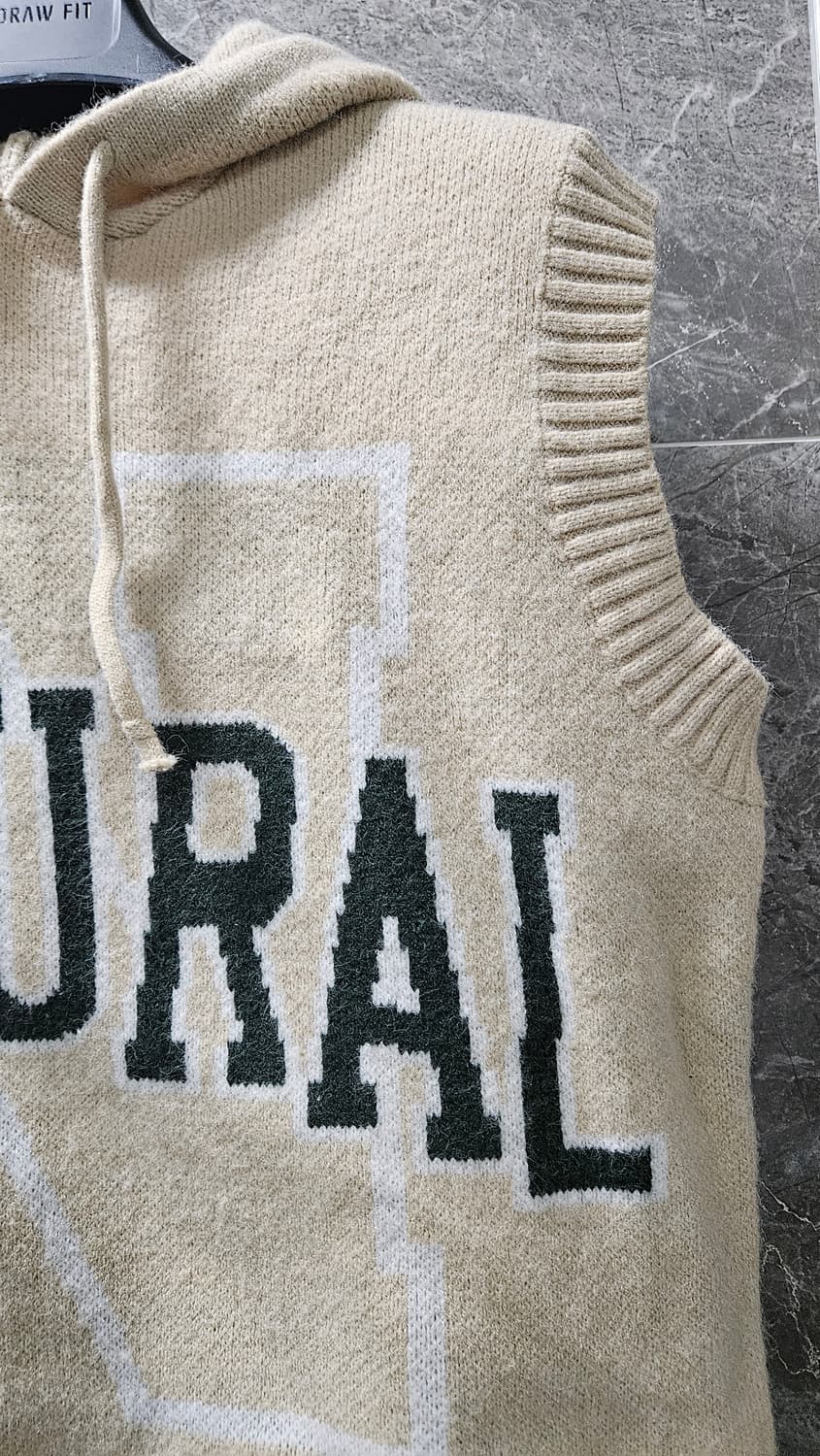 니트후드조끼 남여공용 새상품 상품이미지2