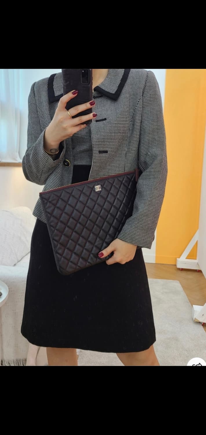 샤넬 캐비어 클러치/클러치백 라지 샴골 새상품급 정품(감정O) 상품이미지5