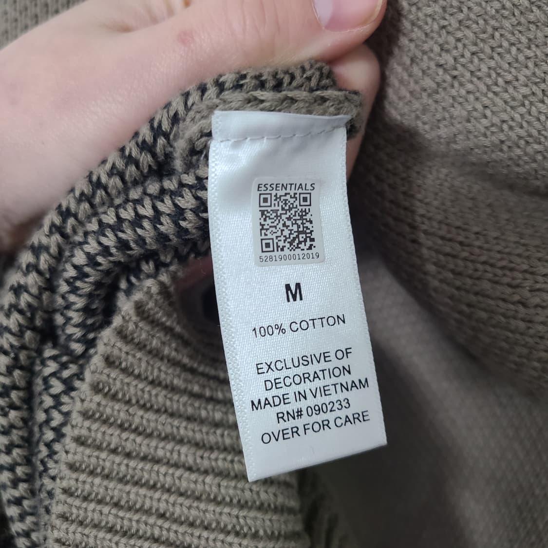 에센셜 남성 니트 풀오버 후드 피스타치오 M 상품이미지6