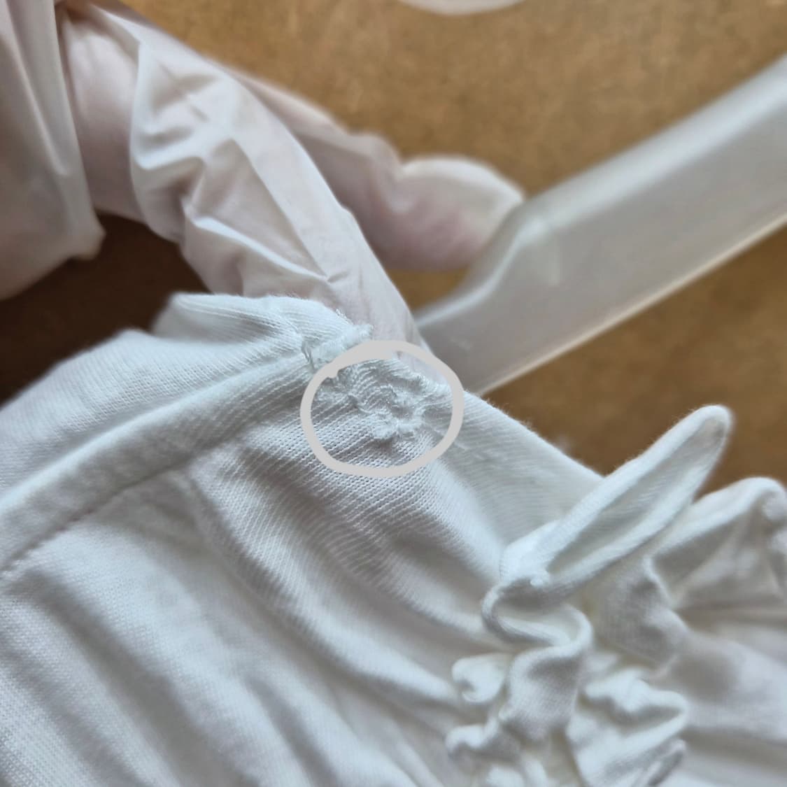 MM6 메종마르지엘라 셔링 러플 티셔츠 상품이미지9