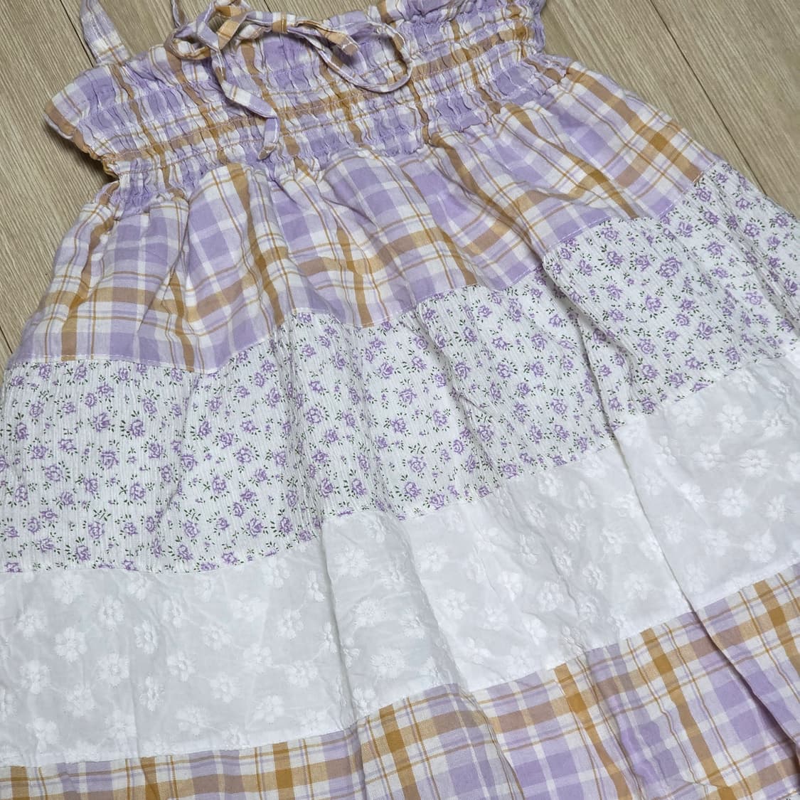 퍼플연보라 모리걸st 패치워크 꽃무늬 롱원피스&스커트 상품이미지2