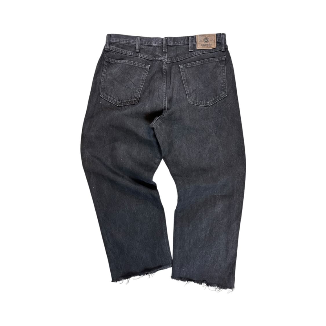 (XXL) 랭글러 릴랙스 핏 블렉 컷오프 데님 팬츠 BD-022 상품이미지2