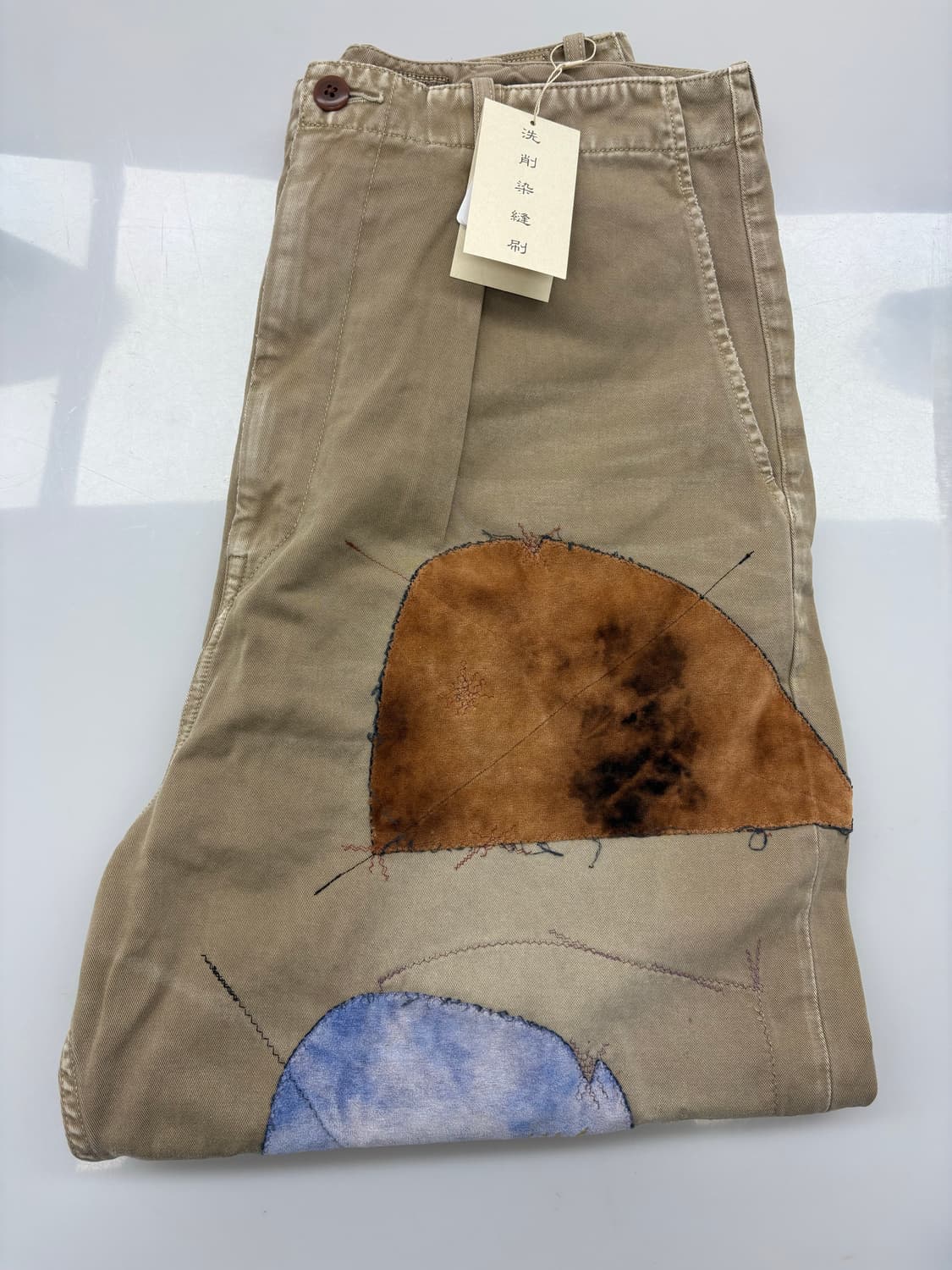 캐피탈 카츠라기 하이 웨이스트 님 팬츠 베이지 상품이미지2