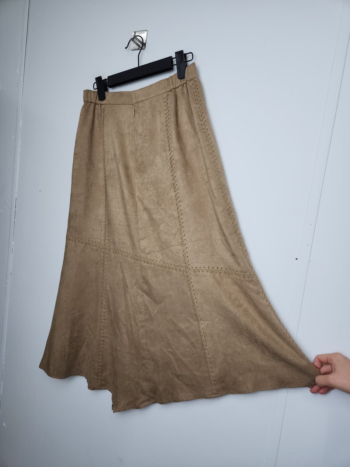 스웨이드 언발 스커트 상품이미지6