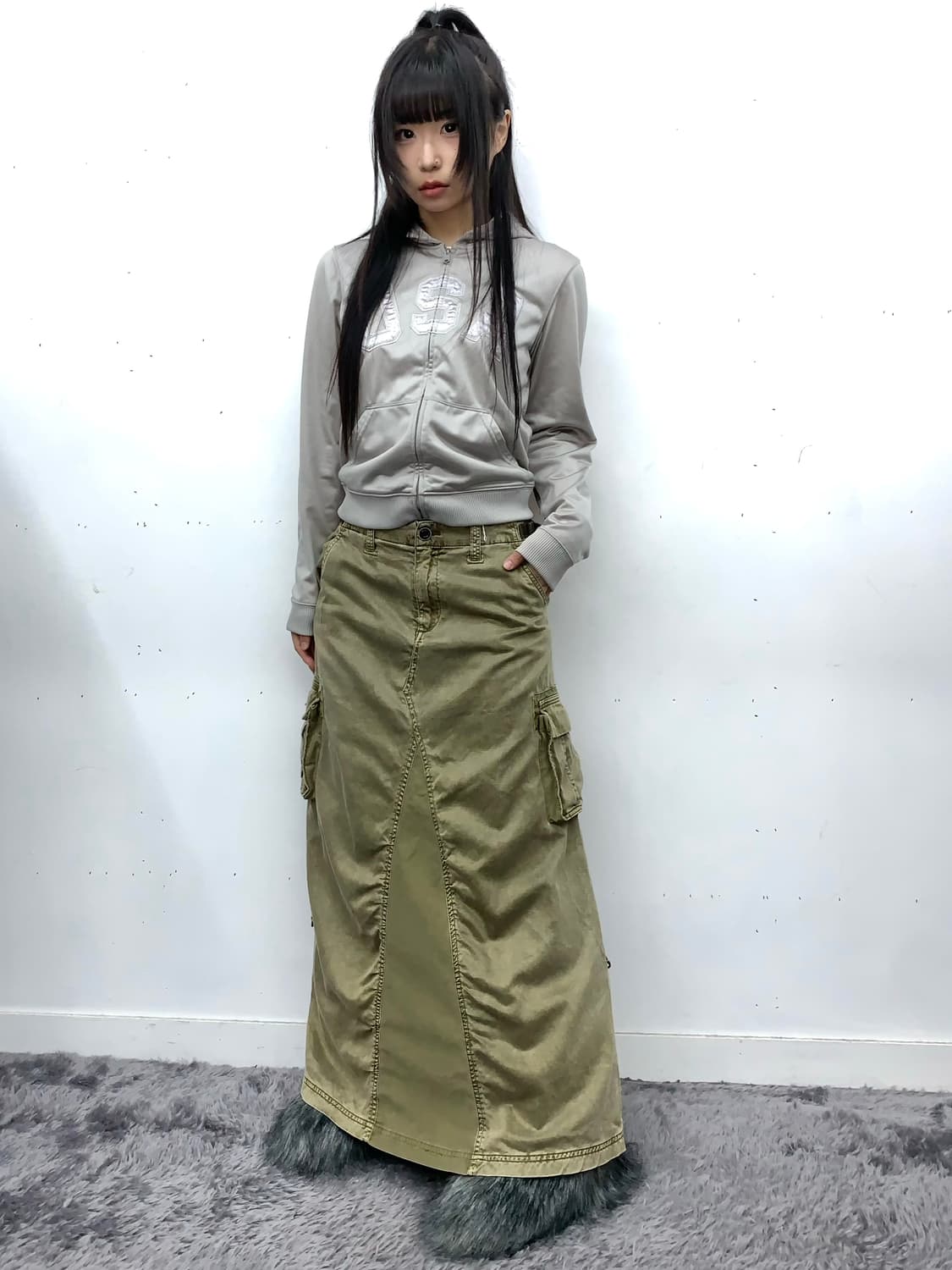 폴로 usa 실버 후드 집업 상품이미지1