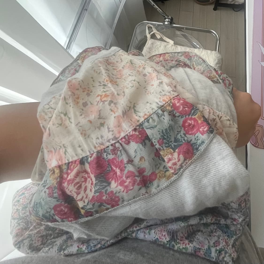여리핑크모리걸 패치워크 치마 상품이미지10