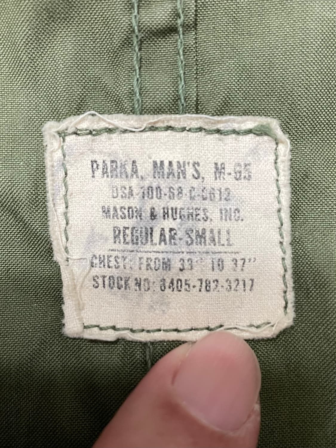 단종된 68년산 미군 og 2세대 M65 피쉬테일 파카 개파카 은지퍼 상품이미지4