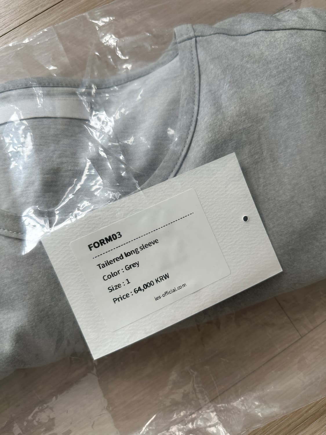 LES Tailored long sleeve (grey) 상품이미지2