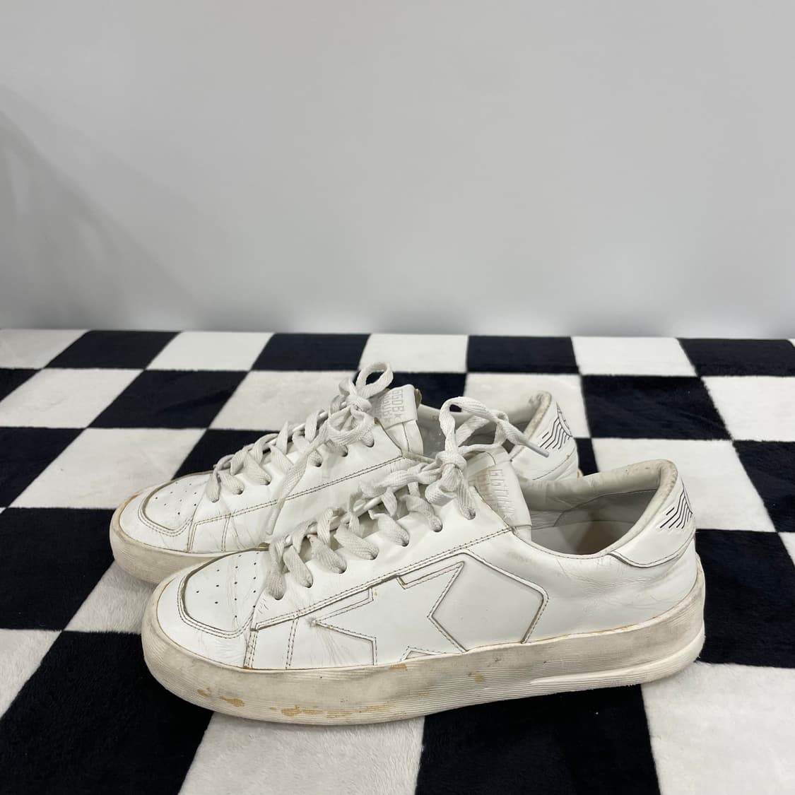 정품) 골든구스 스타단 화이트 레더 스니커즈 (39) 상품이미지3