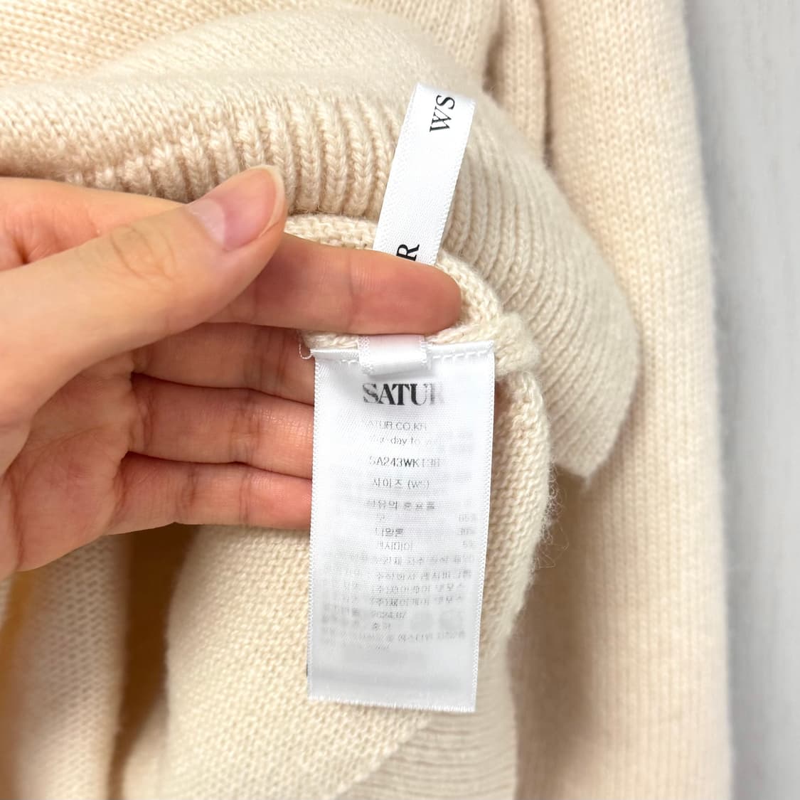(s) 세터 언발란스 울 캐시미어 니트 상품이미지4