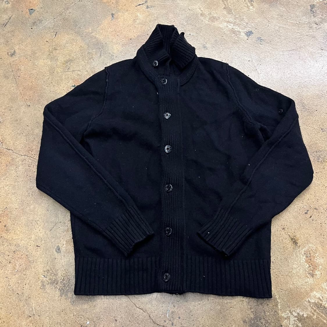 [정품/L] 스톤아일랜드 와펜 하이넥 이중지 풀집업 니트집업 b17 상품이미지2