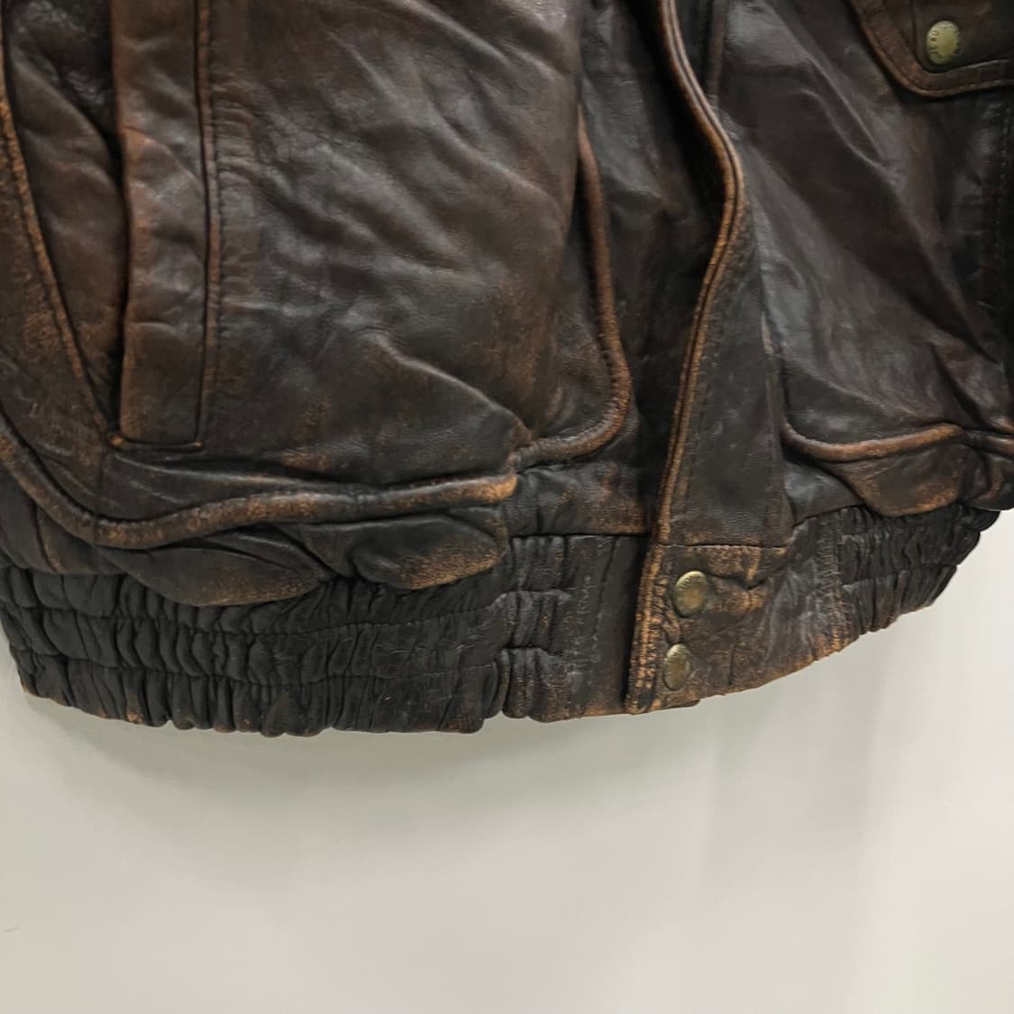 D'HOMME A HOMME 빈티지 양가죽 자켓 M 상품이미지5