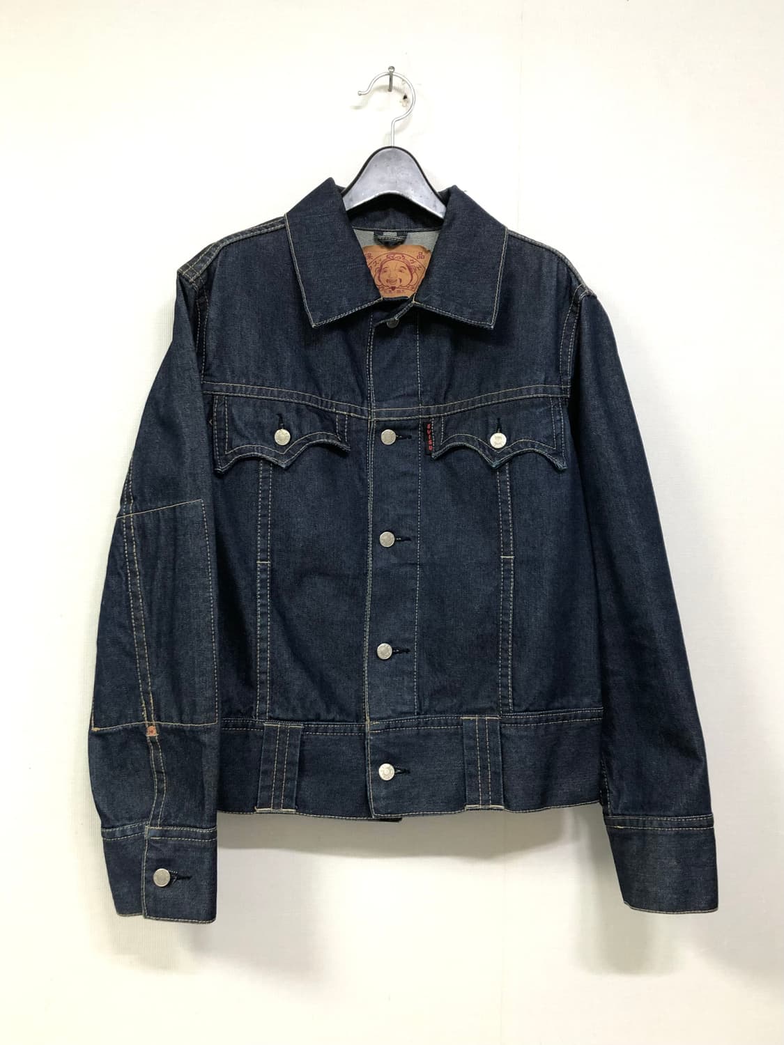 Evisu 에비수 야마네 재팬 스펠아웃 자수 데님 트러커 아메카지 청자켓 상품이미지1