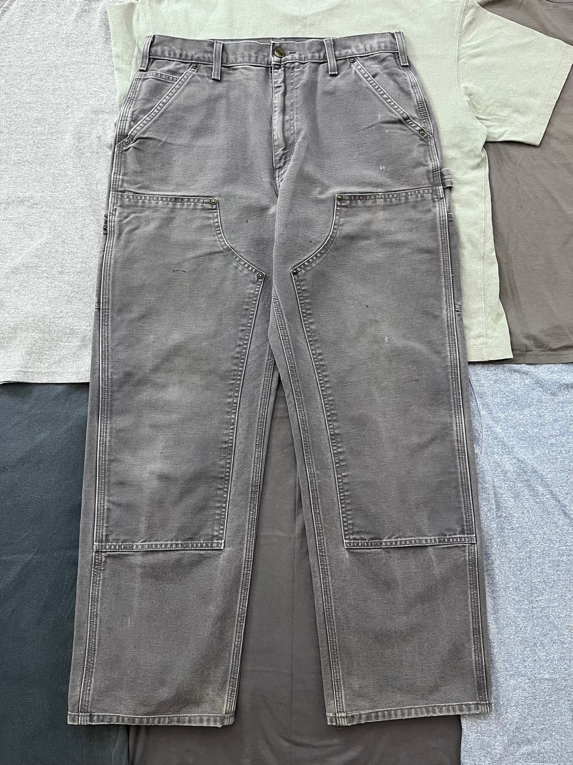 빈티지 칼하트 더블니 팬츠 GVL 덕 캔버스 카펜터 워크 팬츠 상품이미지1