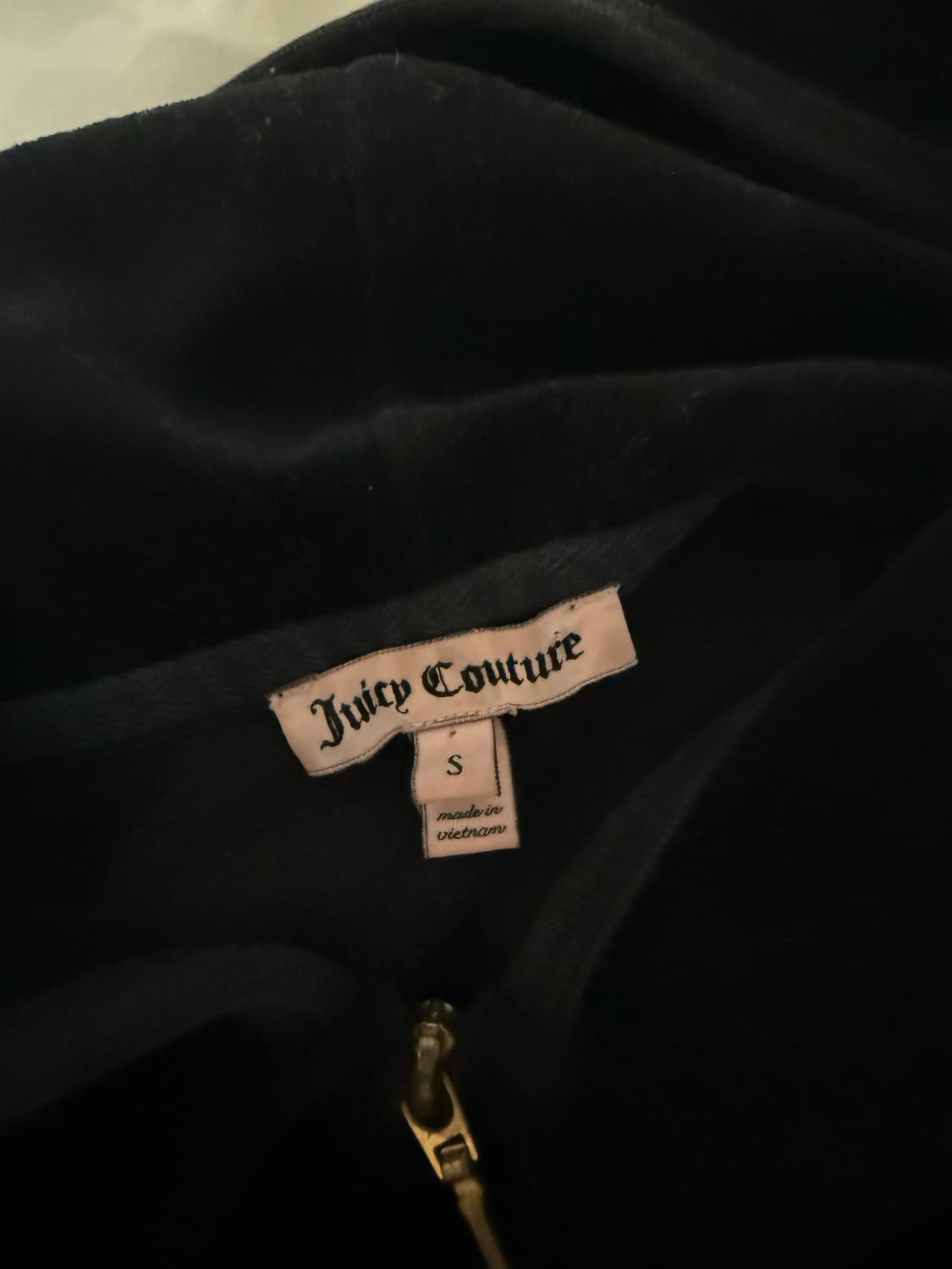 쥬시꾸뛰르 블랙 벨벳 후드집업 상품이미지4