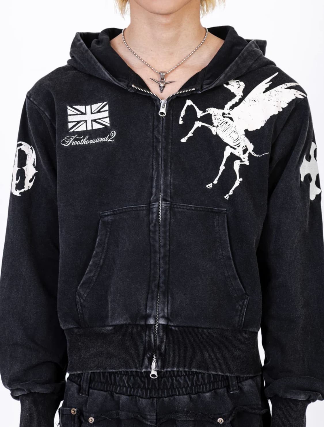 (2002)Skull Pegasus Hoodie 상품이미지7