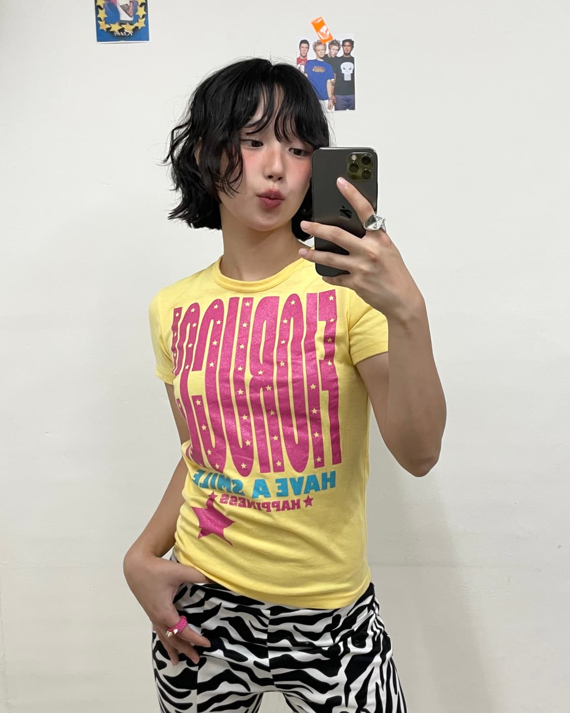 FIORUCCI Star Glossy Yellow T-shirt  상품이미지1