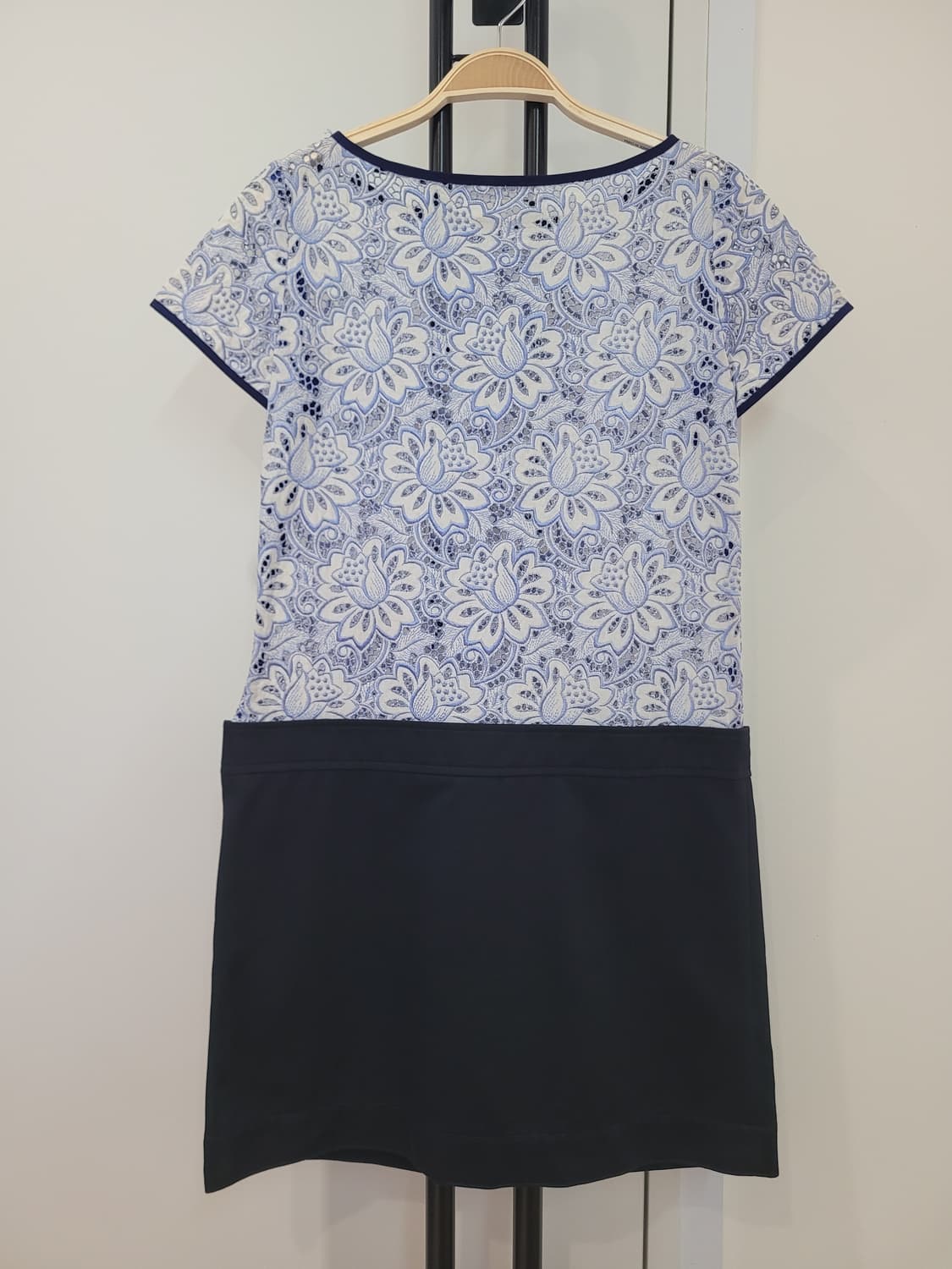 사카이럭 레이스 배색 미니 원피스  44~55 상품이미지7