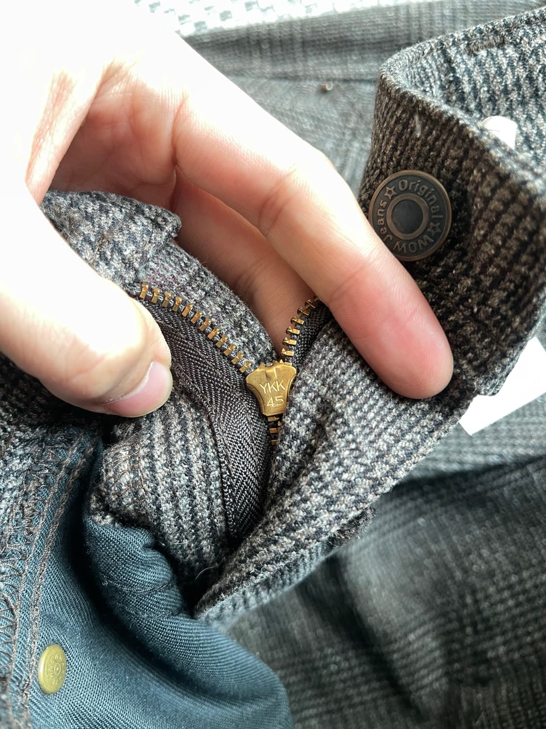 Y2k WOW jeans 글랜체크 부츠컷 팬츠 상품이미지4