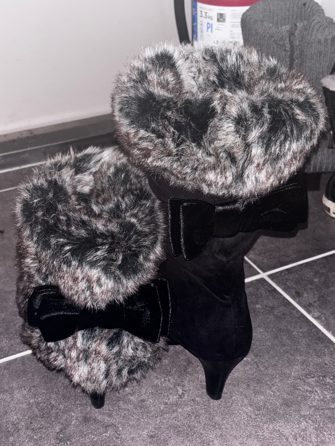 Multy-way gyaru suede fur boots 상품이미지3