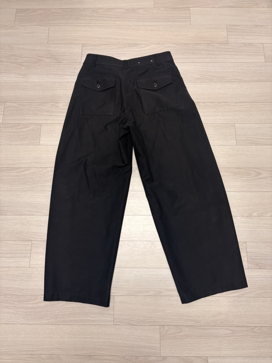 유니클로 저지배럴 레그 팬츠 블랙 L사이즈 상품이미지2